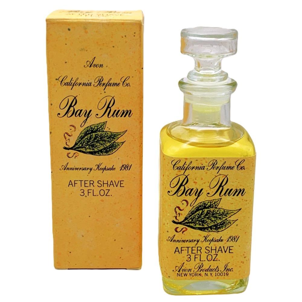 Vtg 1981 AVON Anniversary California Perfume Co. Apothecary BAY RUM Bottle NOS
